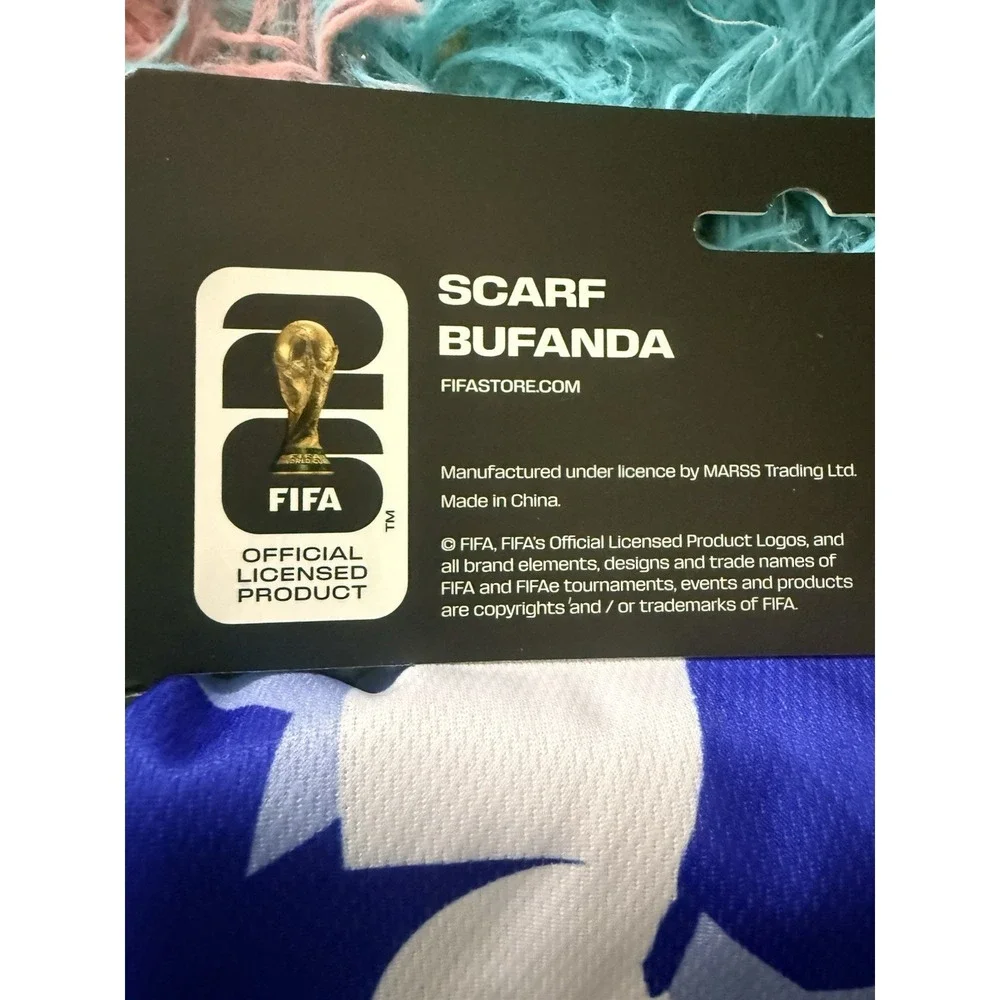 FIFA Officially Licensed Soccer Scarf Blue w/ White & Red Team USA